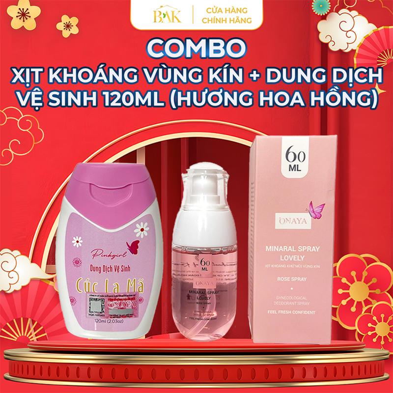 [CHE TÊN SP - MUA 1 ĐƯỢC 2] Xịt khoáng vùng kín Onaya Chính Hãng hương nước hoa + Tặng Dung dịch vệ sinh cúc la mã 120ml Nữ Women khử mùi hôi