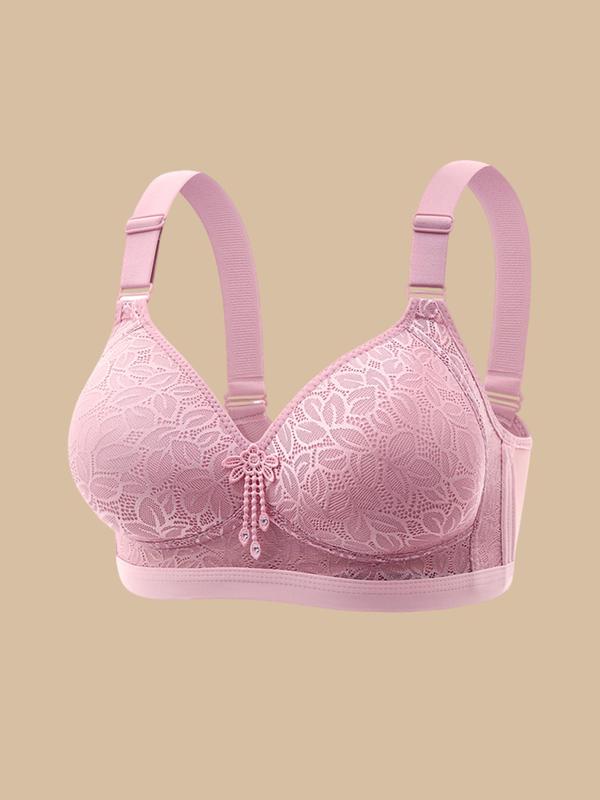 Women's Floral Lace Push Up Bra, Breathable Comfortable Adjustable Strap Bra, Lingerie for All Seasons 7