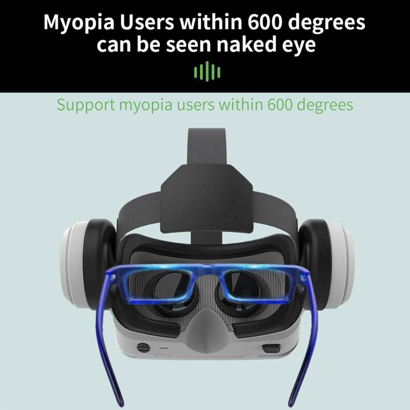 Universal VR Glasses, Cell Phone VR Headset with 3.5mm Headset Interface, 3D Glasses VR Game Machine, Home Games Consoles for Smartphone 7