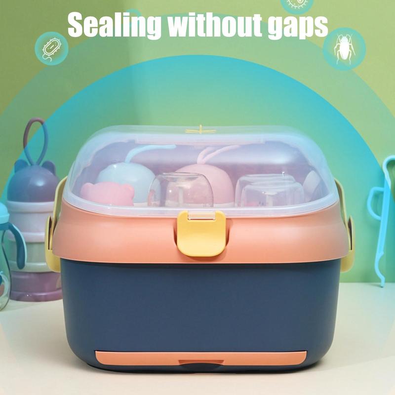 Product Introduction of Baby Bottle Storage Box Dustproof Drain Bottle Thickened Plastic Bottle Storage Box 18