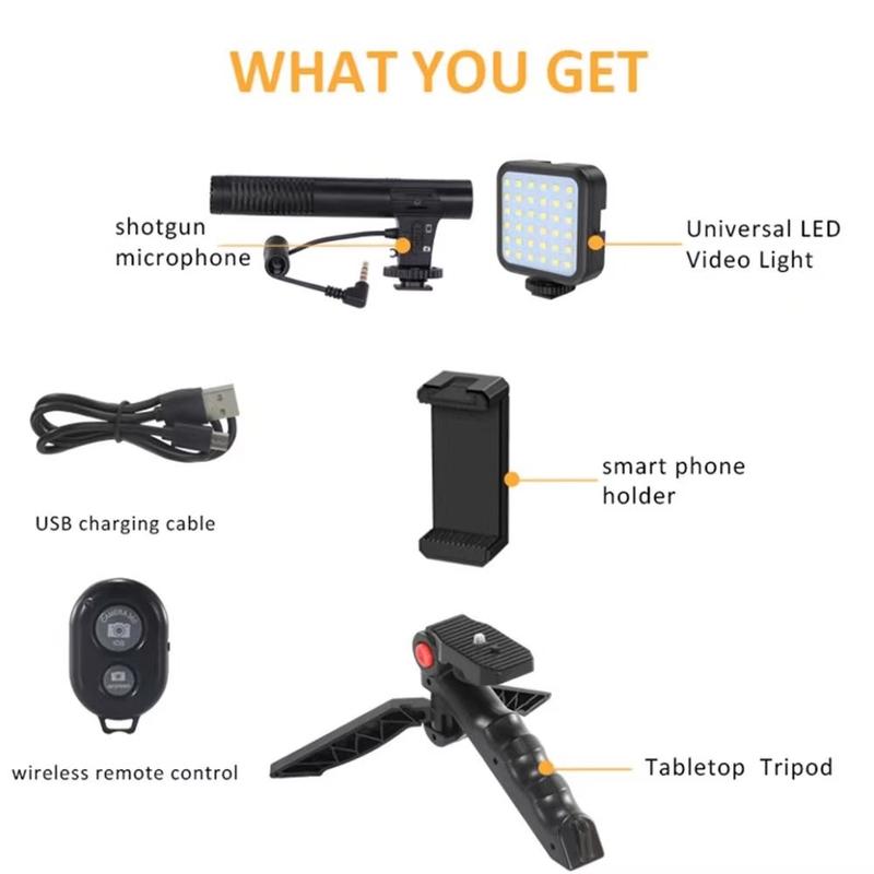 Product Introduction of AY-49 Video Making Tripod Fill Light Kit For Tiktok Live Broadcast Accessory Phone 13