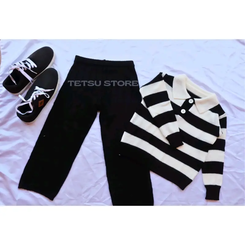 SETELAN SWEATER RAJUT BLASTER DAN CELANA KULOT RAJUT ANAK Lengan panjang / PAKAIAN SETELAN ANAK 3 - 10 TAHUN 3