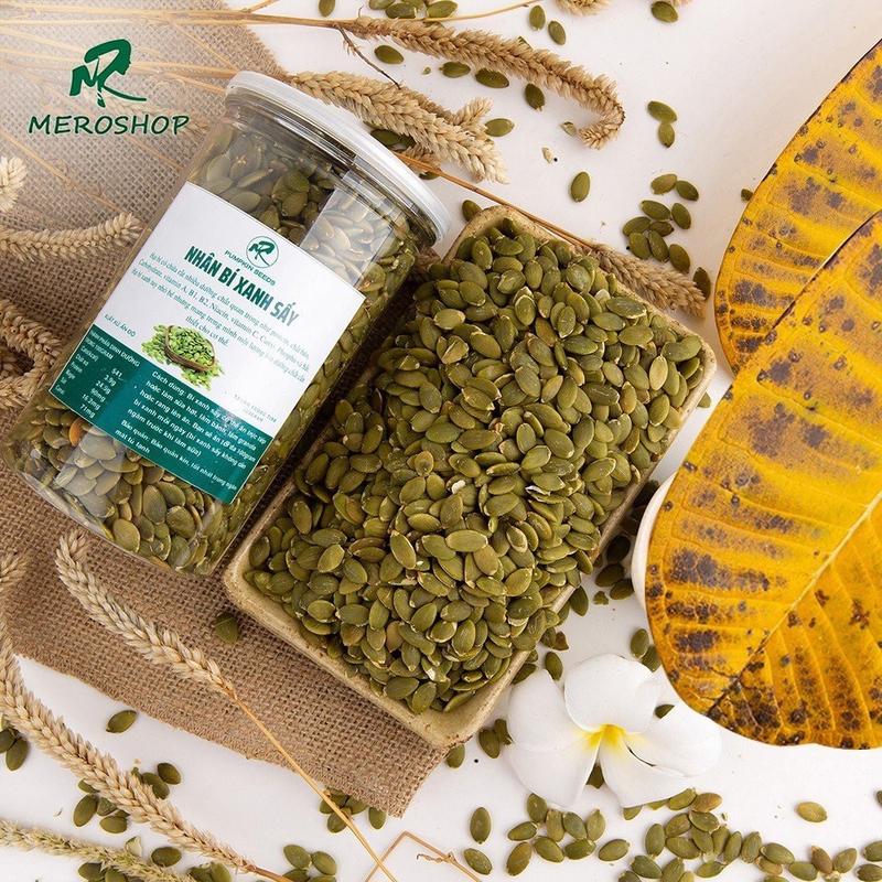 250Gr Nhân bí xanh Mẹ Rô hạt mới, không hư hỏng (sấy/chưa sấy) Có giấy tờ nhập khẩu, Xuất hóa đơn công ty đầy đủ