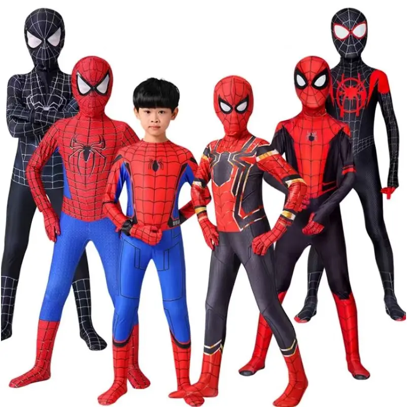 Trang Phục Hóa Trang Người Nhện, Thiết Kế Độc Đáo, Dành Cho Bé 2-12 Tuổi Hoodie