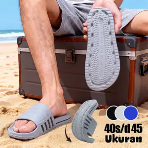 INKAYNI sandal full karet Terbaru Sandal Distro Sandal Slop Pria Phylon Super Empuk Sandal Pria Phylon sandal phylon cowok Sandal Slop Cowok Elastis empuk tebal EVA karet anti slip Anti bau ringan Size40-45 Tahan Lama Nyaman Dipakai sandal phylon