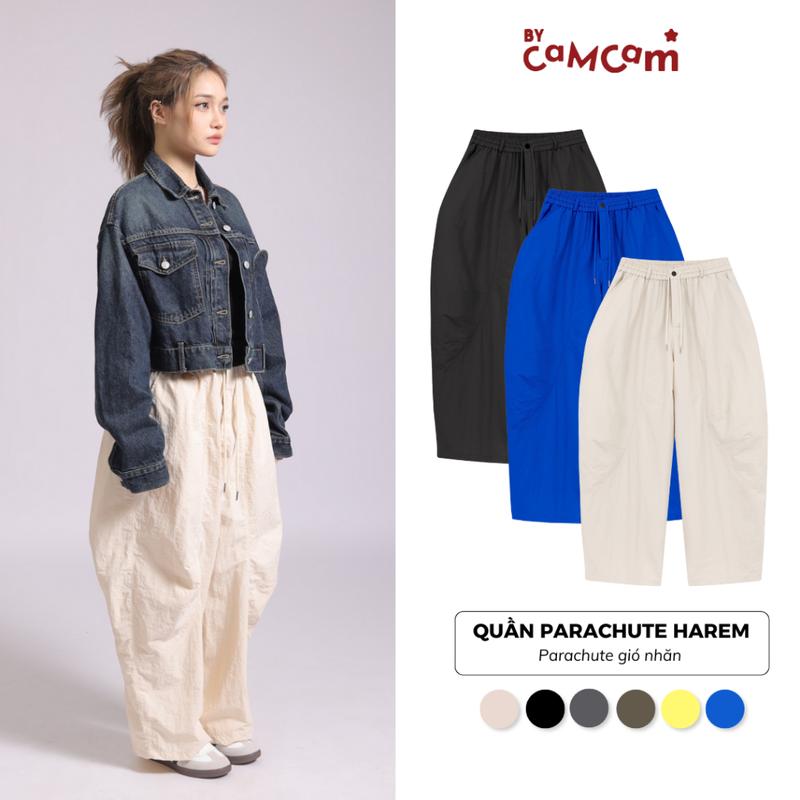 Quần Parachute Pants HAREM Dáng Thụng Vintage, Quần Dài Dễ Vận Động Nhật Bản Bycamcam Nam Nữ Unisex