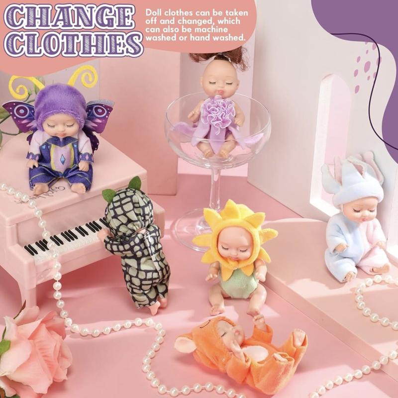 Replaceable Clothes Cute Dolls, Soft Plush Cloth Dolls, Movable Joints Sleeping Doll, Comfortable Realistic Dolls, Fun Creative Birthday Gifts 5