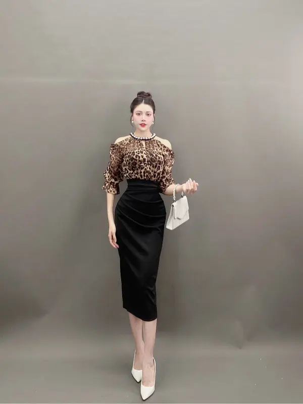 Đầm Váy Thiết Kế VQ Lady D20X Hoạ Tiết   Sang Chảnh Đi Chơi Và Đi Dự Tiệc Dress Women Voan Voi Nhung Sen Hoa Sen đáng yêu 1