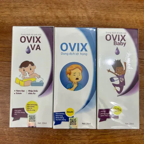 Bộ 3 xịt mũi Ovix VA 20ml , Ovix baby 20ml , Ovix xịt họng 20ml Cho Bé
