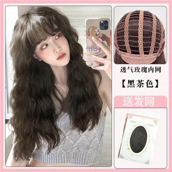 Wig Women's Short Hair 2022 New Fashion Full-Head Wig Hong Kong Style Idle Style Short Curly Hair Small Curls Simulation Hair Cover 7