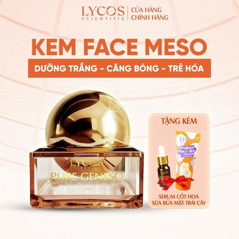 ￼[MUA 1 ĐƯỢC 3] Kem Face Meso Tế Bào Gốc LYCOS Dưỡng Trắng, Căng Bóng & Trẻ Hóa Da 20g