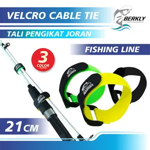 BERKLY Velcro Reverse Buckle Cable Tie Pengikat Joran 3 Warna Ikan Pancing