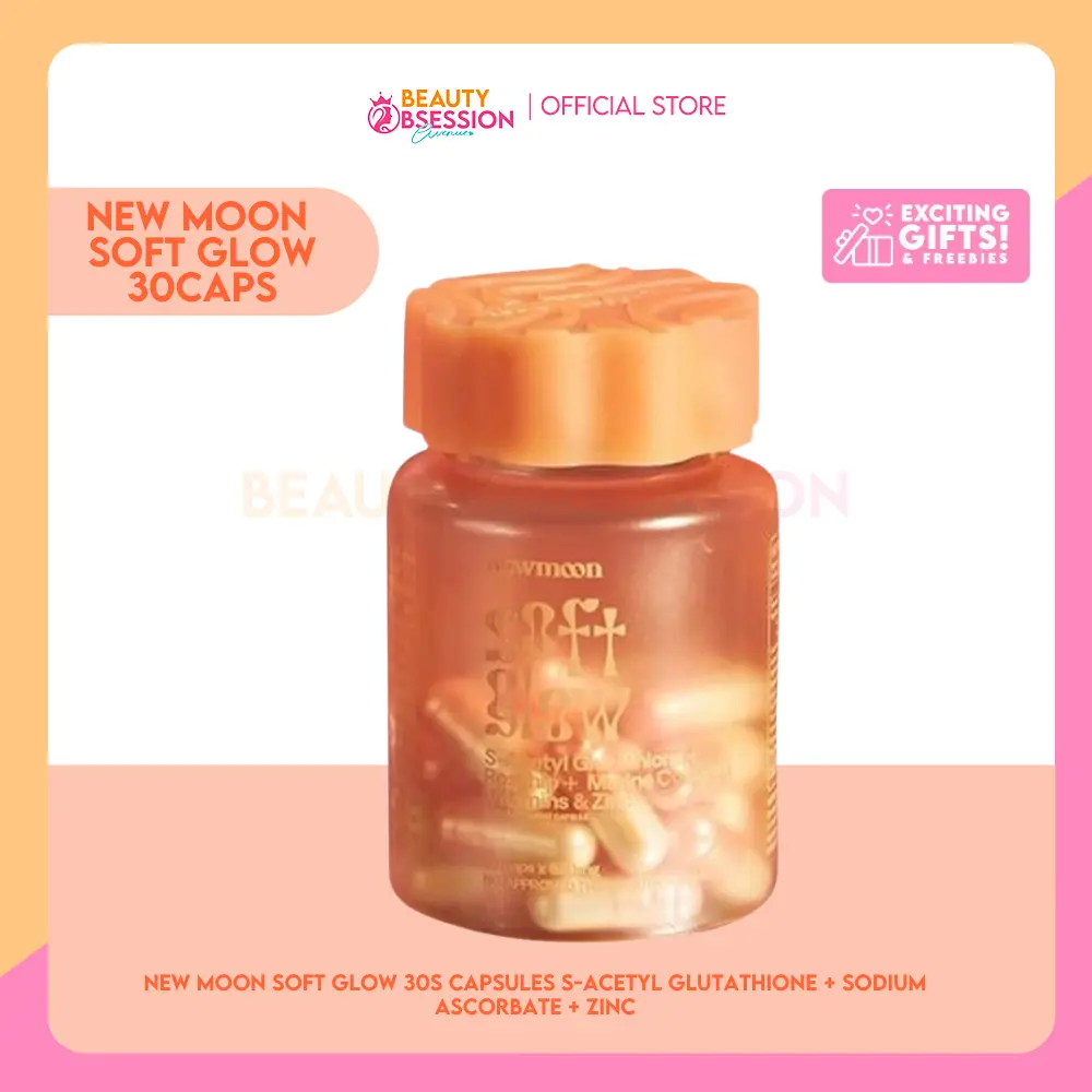 NEW MOON SOFT GLOW (30capsule) - B1T1 - Expi April 2026 - S-Acetyl  Glutathione Collagen Oral Sunblock Beauty Supplement Vitamin C - TikTok  Shop Philippines