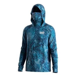 ชุดตกปลาและเสื้อป้องกันแสงแดด, เสื้อตกปลาแขนยาวมีฮู้ดพร้อมหน้ากากป้องกันใบหน้า ปรับแต่งชื่อฟรี ใส่สบาย ระบายอากาศได้ดี ป้องกันรังสียูวี ยากันยุง เหมาะสำหรับกิจกรรมกลางแจ้ง