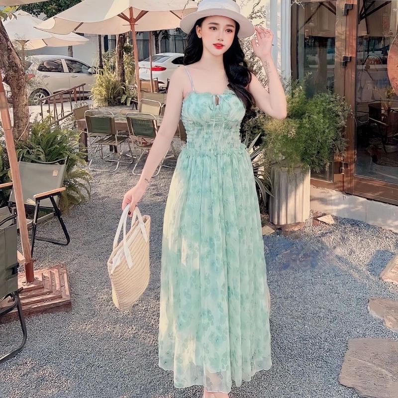 Váy maxi tơ hai dây 3 màu.  ....