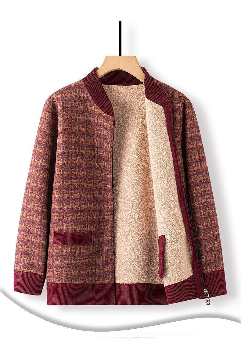 Product Introduction of Quần Áo Mùa Xuân Và Mùa Đông Cho Mẹ, Áo Hoodie Nhung Mới, Dành Cho Phụ Nữ Trung Người Già, Áo Cardigan Có Khóa Kéo, Phong Cách Phương Tây Thường Ngày Thích Hợp Cho Phụ Nữ Trung Người Già Và Cao Tuổi, Áo Khoác Mùa Thu 3