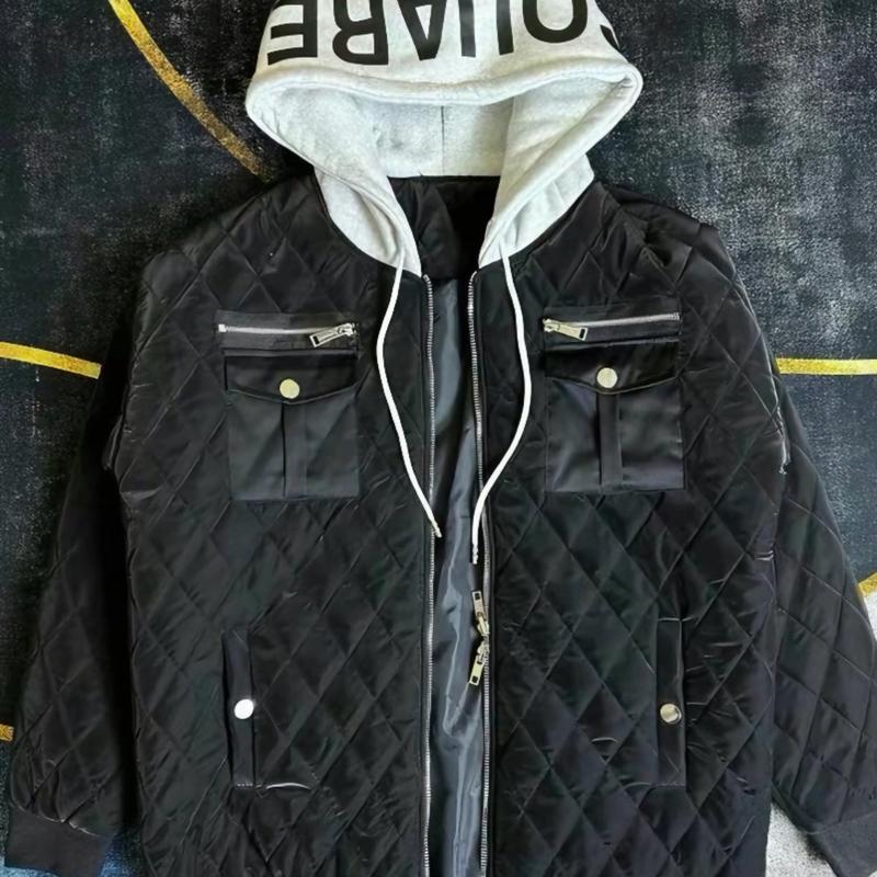 Áo Trần trám nam mũ nỉ đen/trắng - size 35-75kg - Có Túi, Menswear aokhoac áo phao Jacket khoác 1