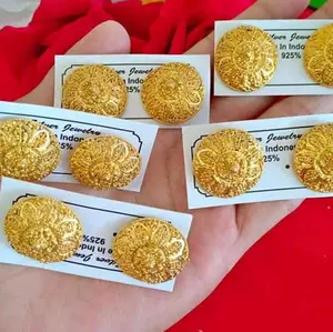 SUMPEL /GIWANG UKIRAN BALI Earrings Bahan Kuningan Cocok untuk Pura dan Acara Formal Lainnya