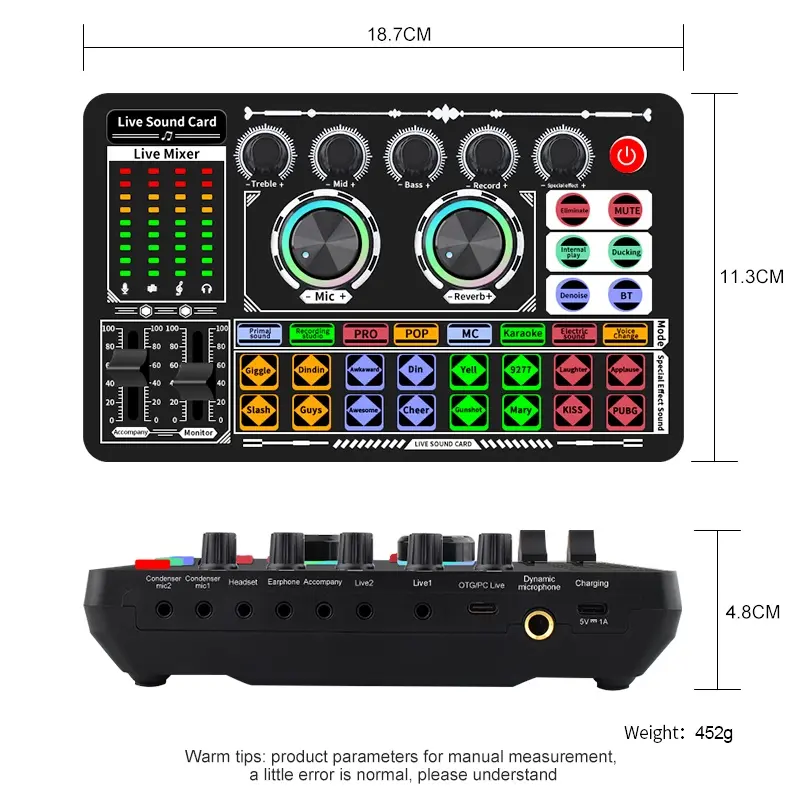 kartu suara f999 lengkap Soundcard F999 Audio USB External Sound Card mic Mixer Bluetooth phone PC 5