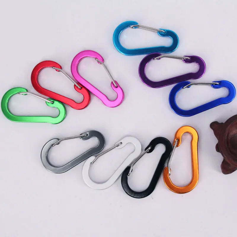 Kẹp móc khóa chữ D, Công cụ đa năng, Móc lò xo, Phụ kiện câu cá, Làm bằng hợp kim nhôm, Hình quả bầu, 50 * 27mm, Thích hợp để mài và làm phẳng charm  đeo    xách dây  thay  thế    xách xích túi 0