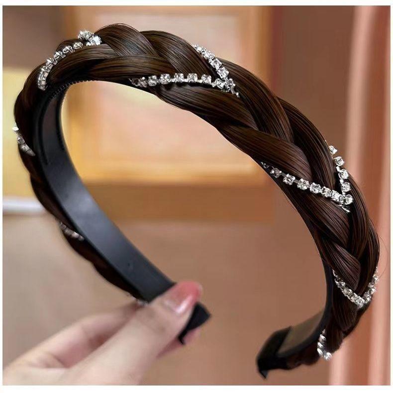 Tóc Giả Kim Cương Giả Cổ Tích Băng Đô Bện Hàng Mới Về, Dành Cho Nữ, Băng Đô Chống Trượt, Kẹp Tóc, Phụ Kiện Tóc, Còn Hàng 1