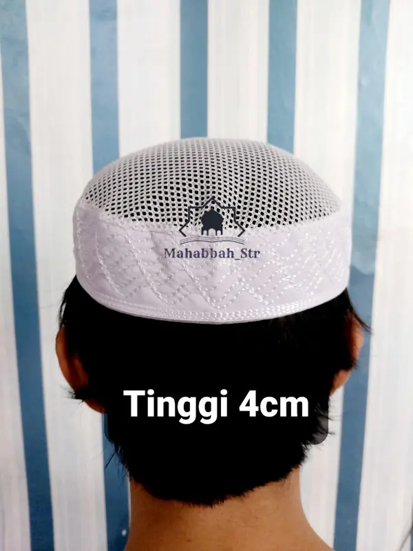Peci Madinah Jaring Kopiah Haji Tinggi 4cm 5cm dan 6cm 7cm 8cm 4