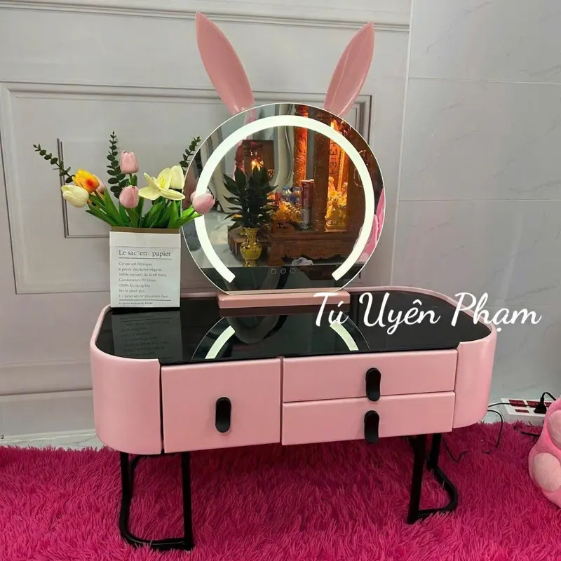 Bàn Trang Điểm Bệt Hồng có 4 loại Gương - Hàng Loại 1