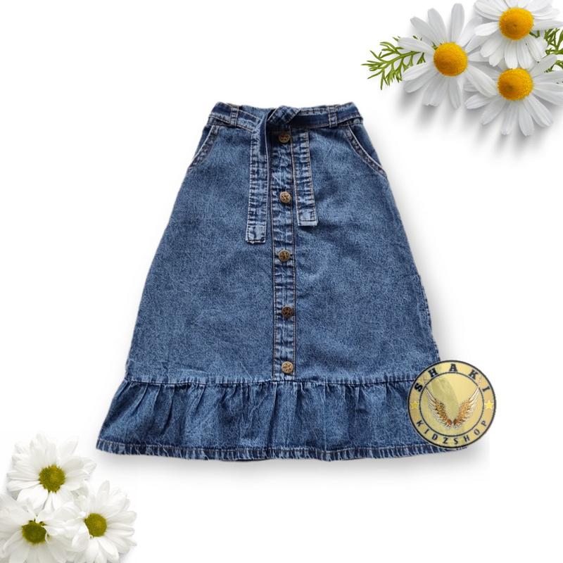 Rok Jeans Rempel Anak Perempuan Polos Fashion 3