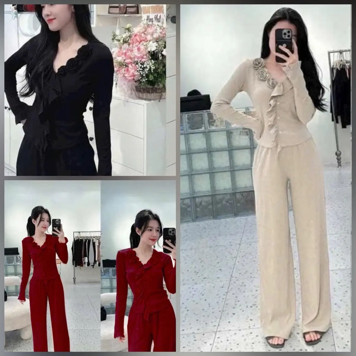 SÉ NỮ TAY DÀI BIGSIZE CÁCH ĐIỆU DỄ THƯƠNG PHỐI HOA CHẮC CHẮN THUN TĂM LẠNH CO GIÃN ,THOẢI MÁIT BỘ SUÔNG Women Áo