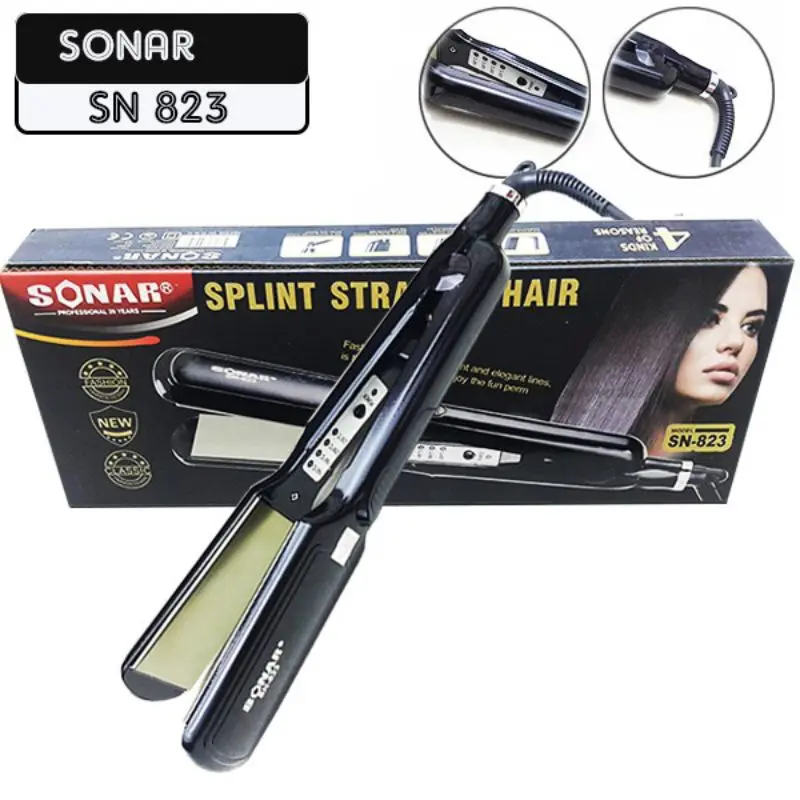 Sonar Catok/Catokan Rambut Splint Straight Hair SN-823 - Black Catokan Meluruskan Rambut