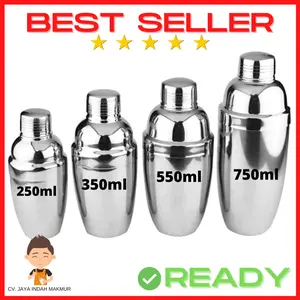 Cocktail Shaker Stainless 250ml 350ml 500ml 550ml 700ml 750ml Taiwan / Shaker Stainless / Shaker Minuman Pengocok Minuman Bar Stainless