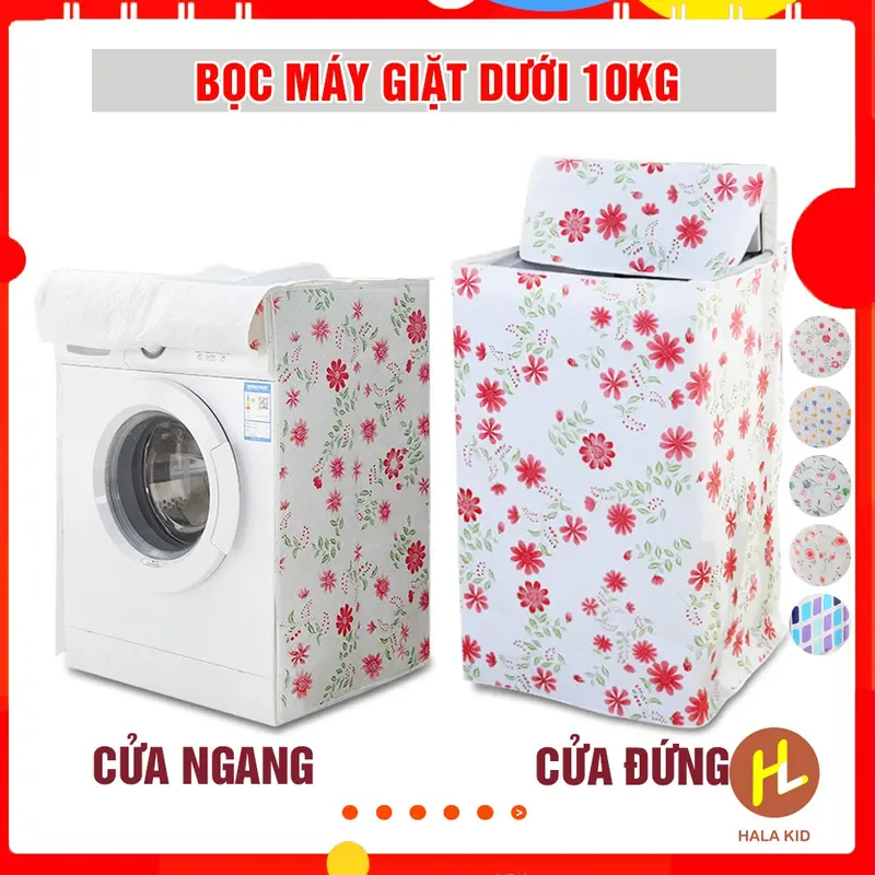 Bọc máy giặt chống thấm dưới 10kg cho cửa đứng, cửa ngang 0