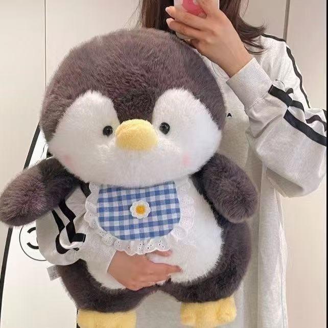 Mainan Mewah Penguin Apron, Anak Patung Comel, Untuk Kanak-kanak Perempuan, Bantal Tidur Ragdoll, Hadiah Hari Jadi 2