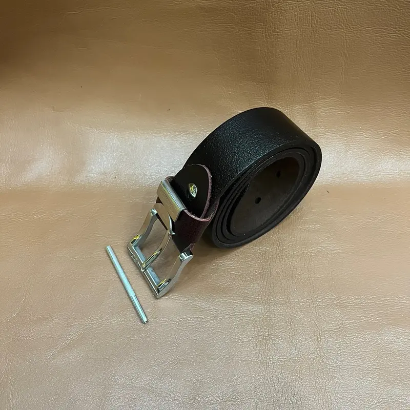 Thắt Lưng Đẹp Nam Da Bò Thật Khóa Kim Đầu Khóa Inox 304, Đồng Đúc Nguyên Khối Cao Cấp Sang Trọng 3.8x120cm Cao Su Voi dâynitda Kaki 6