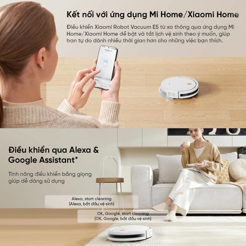 Product Introduction of [DEAL SỐC] Robot hút bụi lau nhà Xiaomi Vacuum E5" - Ba cấp độ hút - Lực hút 2000Pa - Điều khiển giọng nói - BH 12 tháng Máy Hút Bụi Làm Sạch 18