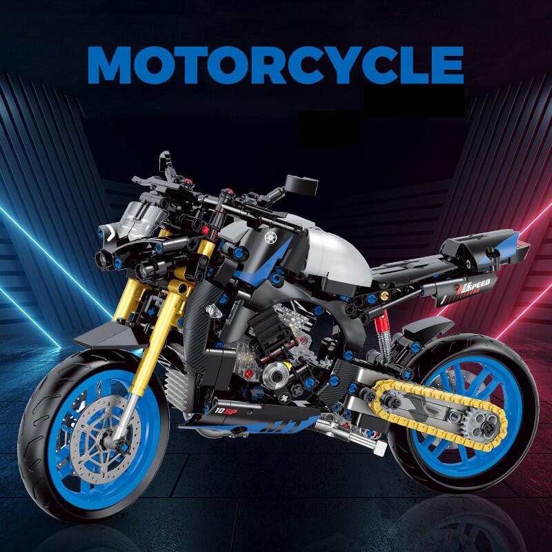 Product Introduction of 2024 Speed Champions Modern High Tech Technic Moto Dirt Bike Racing Motorcycles Model Building Blocks Sets Brick Kids 3