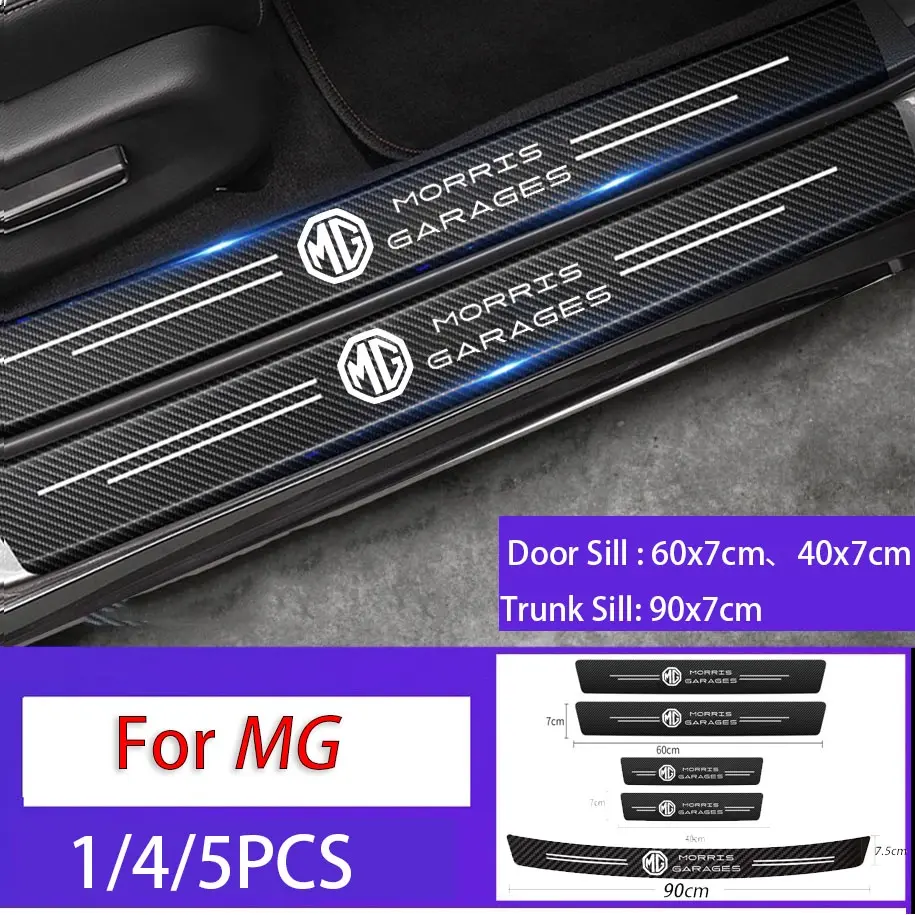 Stiker Film Pelindung Pintu Mobil Bahan Serat Karbon Untuk MG ZS GS HS 5 Gundam 350 Parts ZST GT 6