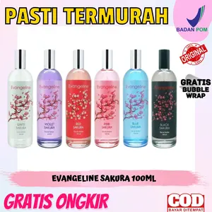 Parfum Wanita Evangeline Sakura 100 ml Minyak Wangi Cewek Wanita Tahan Lama Murah Thailand Mobil Laundry  musk terwangi indowangi parfum Black Merah Hitam Red Biru Bunga