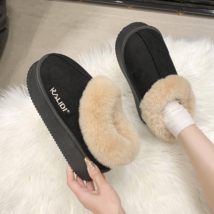 Product Introduction of Women's Cotton-Padded Shoes Winter 2024 New Popular Home Warm Velvet Cotton Slippers Non-Slip Simple Advanced Snow Fashionable Boots 12