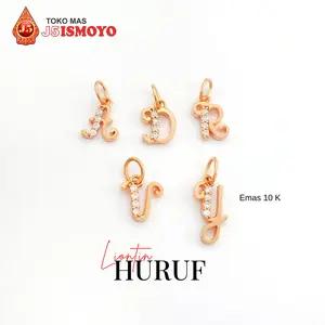 Liontin Emas Mas Asli Model Huruf J5 Ismoyo
