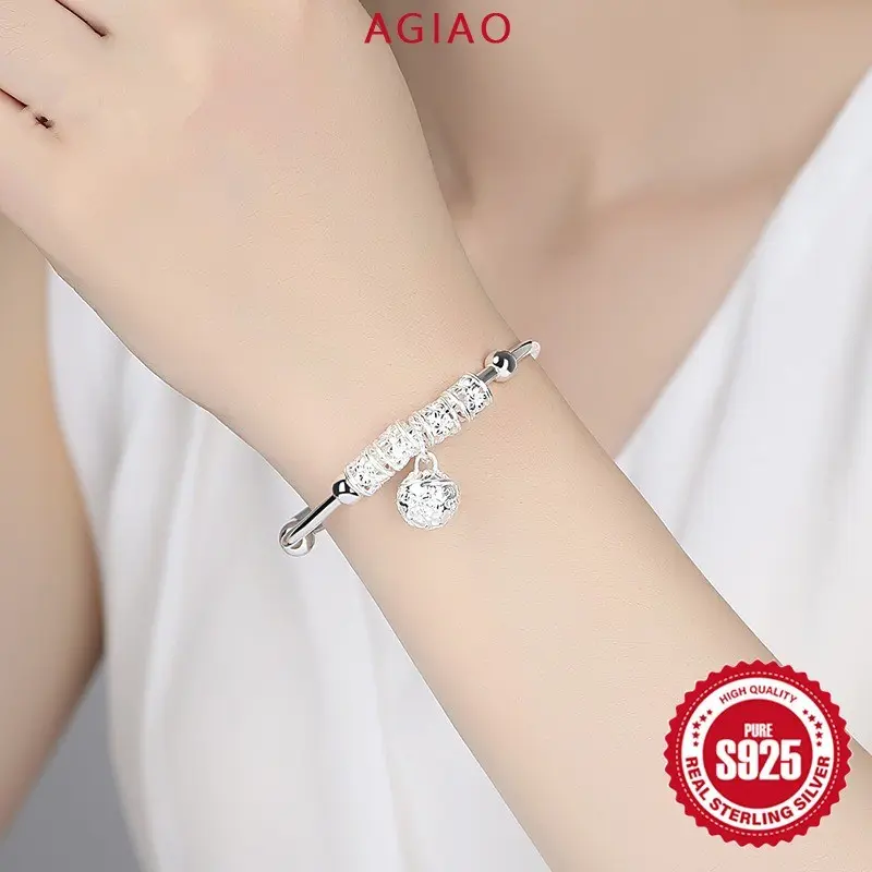 AGIAO Gelang Loncat Manik Wanita Perak 925 0