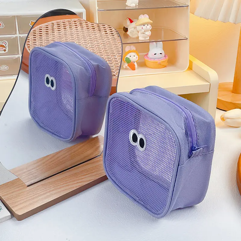 Túi Đựng Đồ Du Lịch Cầm Tay Thiết Kế Dễ Thương, Trong Suốt, Thích Hợp Đựng Đồ Lặt Vặt Và Mỹ Phẩm, Túi Đựng Đồ Vệ Sinh Cá Nhân Cầm Tay Túi Đựng Đồ Dung Tích Lớn 2