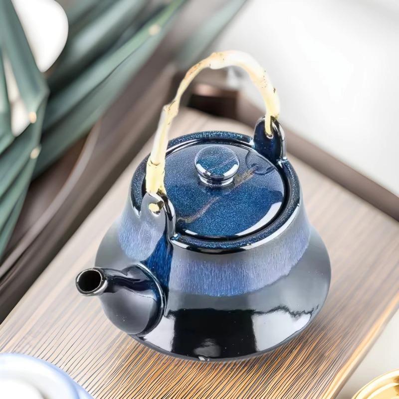 Japanese Style Teapot Warm Wine Pot Tea Cup Set Ceramic Teapot 850ml Japanese Restaurant Teapot Wine Restaurant Teapot Manufacturer 3