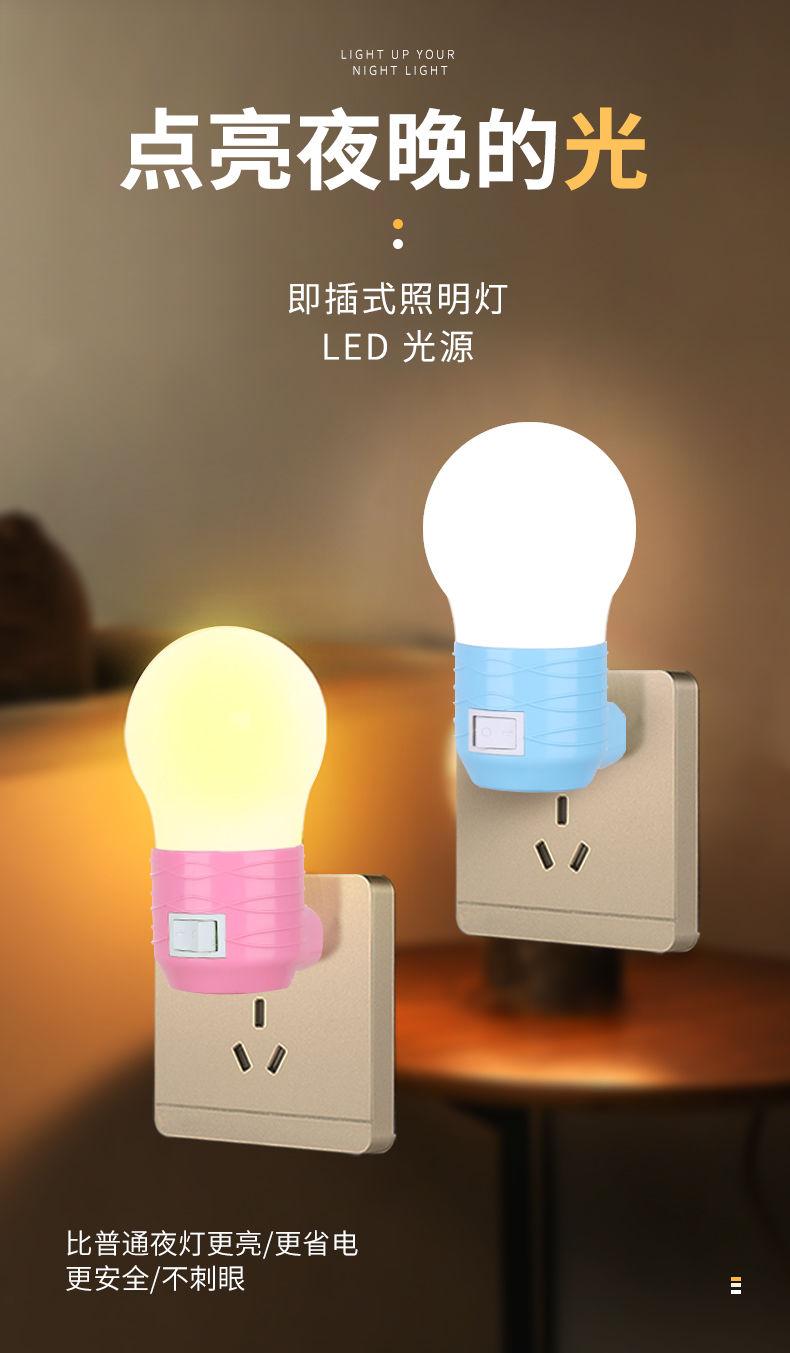 Product Introduction of Bóng Đèn LED Tiết Kiệm Năng Lượng, Hàng Mới Về Năm 2025, Đèn Đầu Giường Đèn Tường, Cắm Ổ Cắm, Thích Hợp Cho Phòng Ngủ, Có Công Tắc, Chiếu Sáng Siêu Sáng, Cắm Trực Tiếp, Đèn Ngủ 0