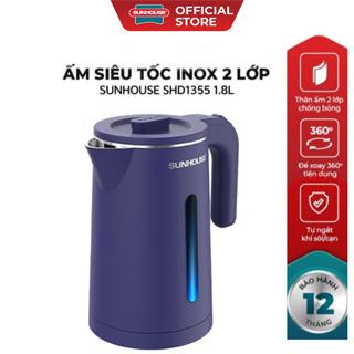 Ấm siêu tốc SUNHOUSE SHD1355 , inox 2 lớp 1.8L, công suất 1500W, thân chống bỏng, bảo hành 12 tháng, hàng chính hãng Đun Nước Ấm Đun Bình Đun Nước Đun Siêu Tốc