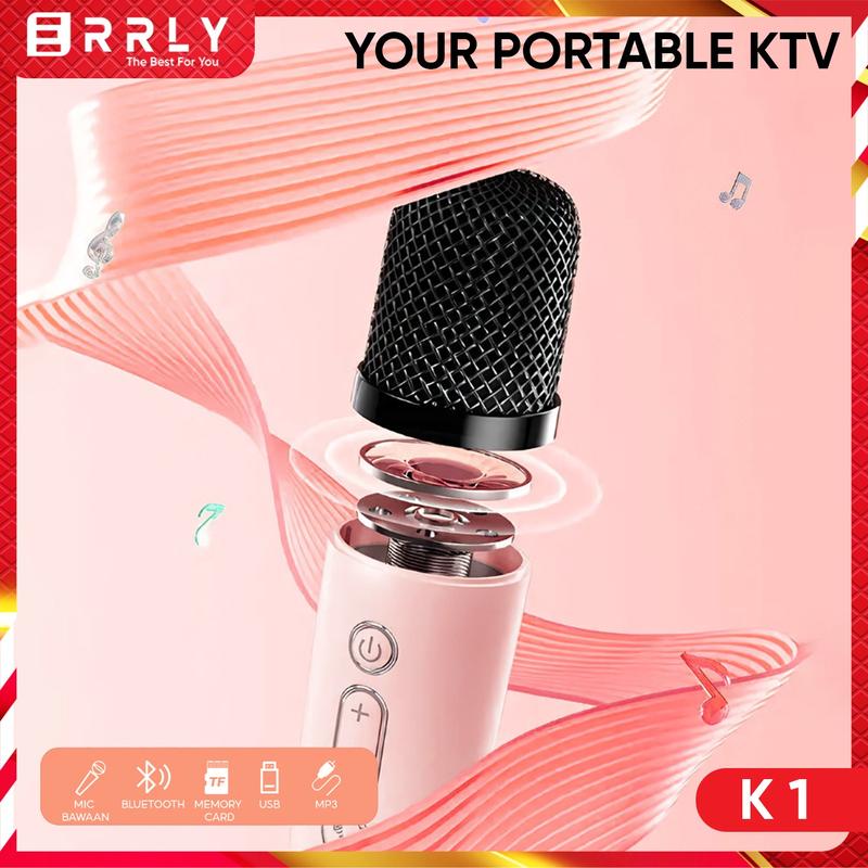 Product Introduction of Karaoke Speaker Bluetooth Wireless ERRLY K1 Set MINI Speaker Karaoke Microphone 2Mic / 1mic All In One 1