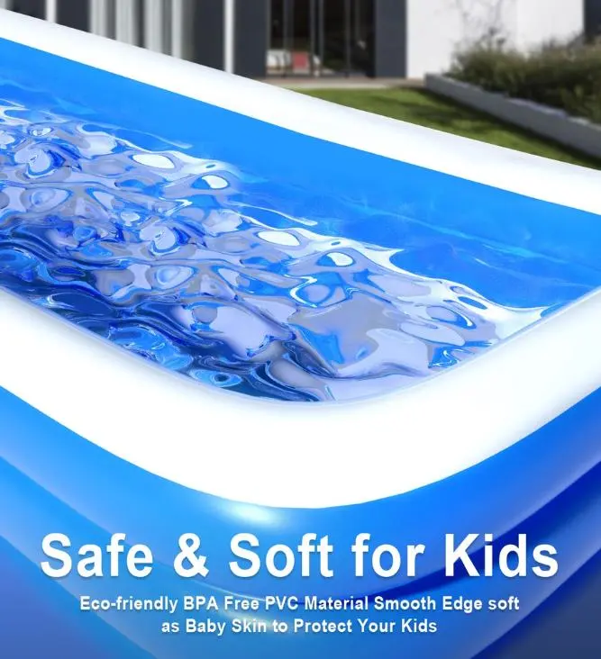 (COD) Kolam renang anak 2 METER kolam mandi bola ukuran jumbo inflatable pool kolam renang karet KERANJANG KUNING Kado Permainan 6