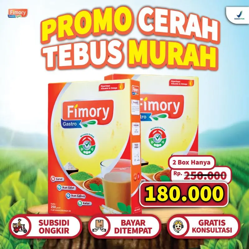 2 BOX FIMORY ASLI untuk Lambung dan Gerd | 500gr BPOM dan HALAL MUI gastro