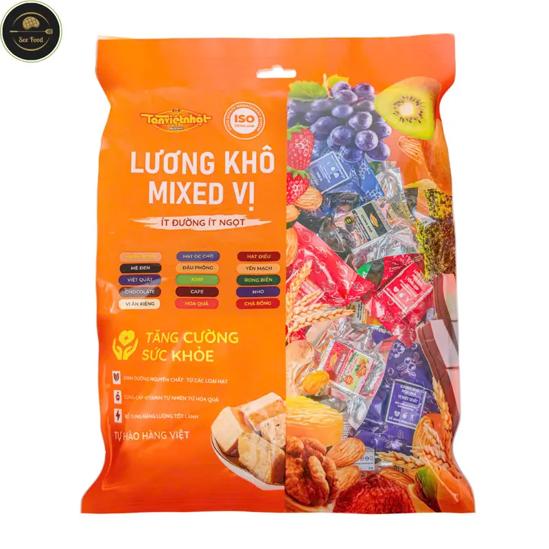 1KG Lương khô 15 vị dinh dưỡng TÂN VIỆT NHẬT (MIX CHUẨN) VÀ 13 VỊ FUFUCO Thức Ăn Vặt SEE FOOD A4 Snack ngucoc 3