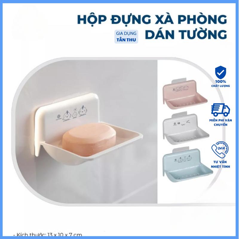 Khay Đựng Xà Phòng Nhựa Việt Nhật khay đựng xà bông dán tường có kèm miếng dán tiện lợi ngăn nắp Nhà Tắm